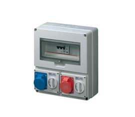 QUADRI DBO CON 2 PRESE INTERBLOCCATE ORIZZONTALI SBF 16A