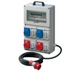 QUADRI ASC CON 4 PRESE INTERBLOCCATE ORIZZONTALI SBF 16A